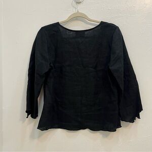 Ahni Women’s Top Long Sleeve‎ 100% Linen Hand made Tunic